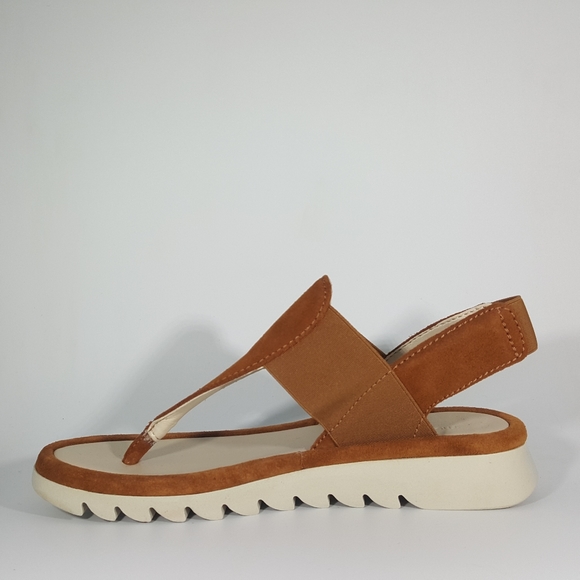 The Flexx Brown Suede T Strap Sandal - Picture 3 of 4